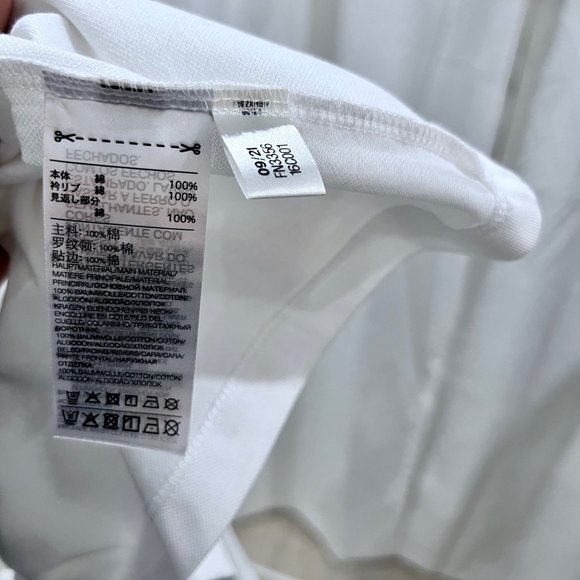 Y-3 Yohji Yamamoto Rubberized Embossed Logo White Polo Shirt - Picture 5 of 7